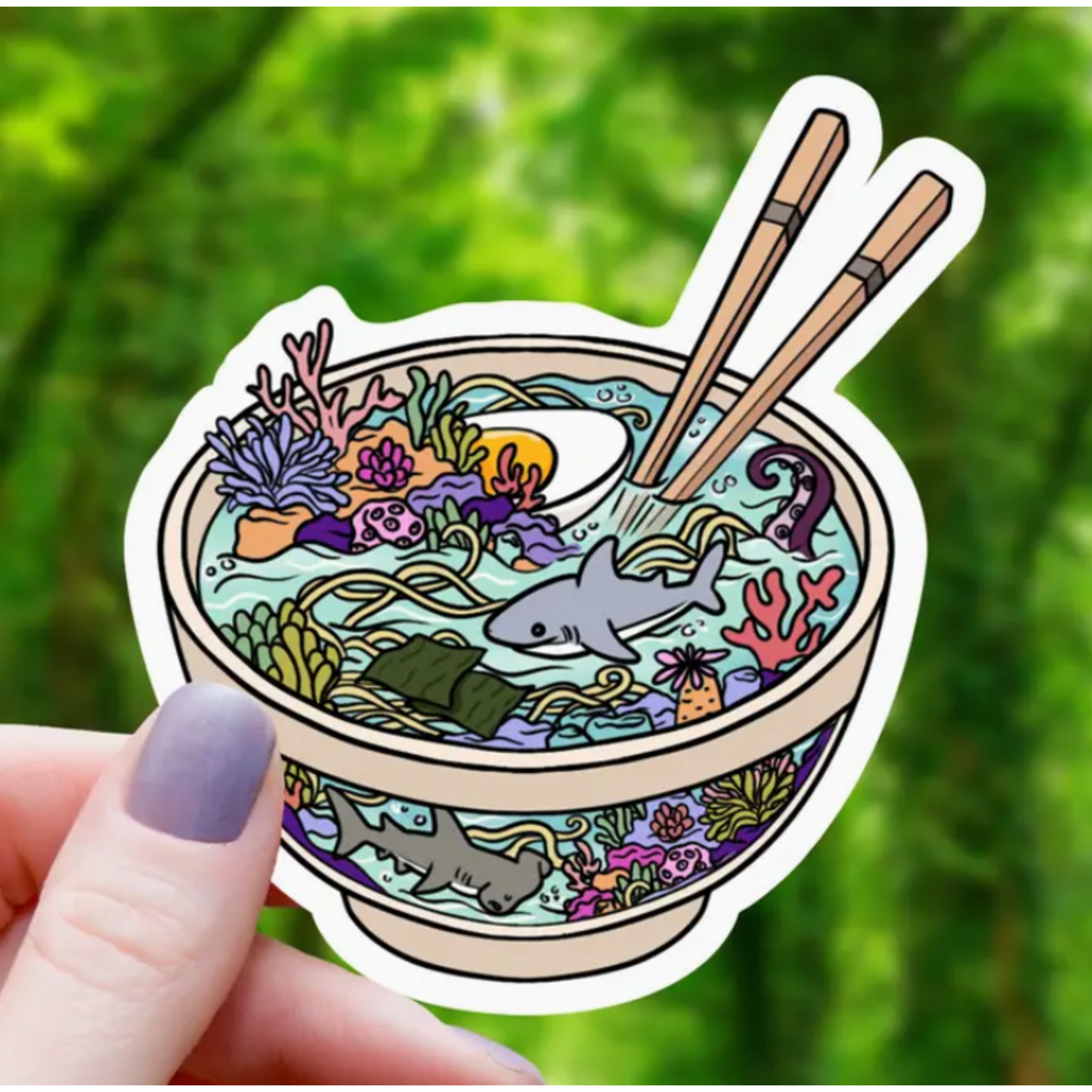 Mimic Gaming Co Sticker: Ocean Ramen Bowl - 3"