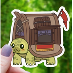 Mimic Gaming Co Sticker: Turtle With Shop Shell - 3"