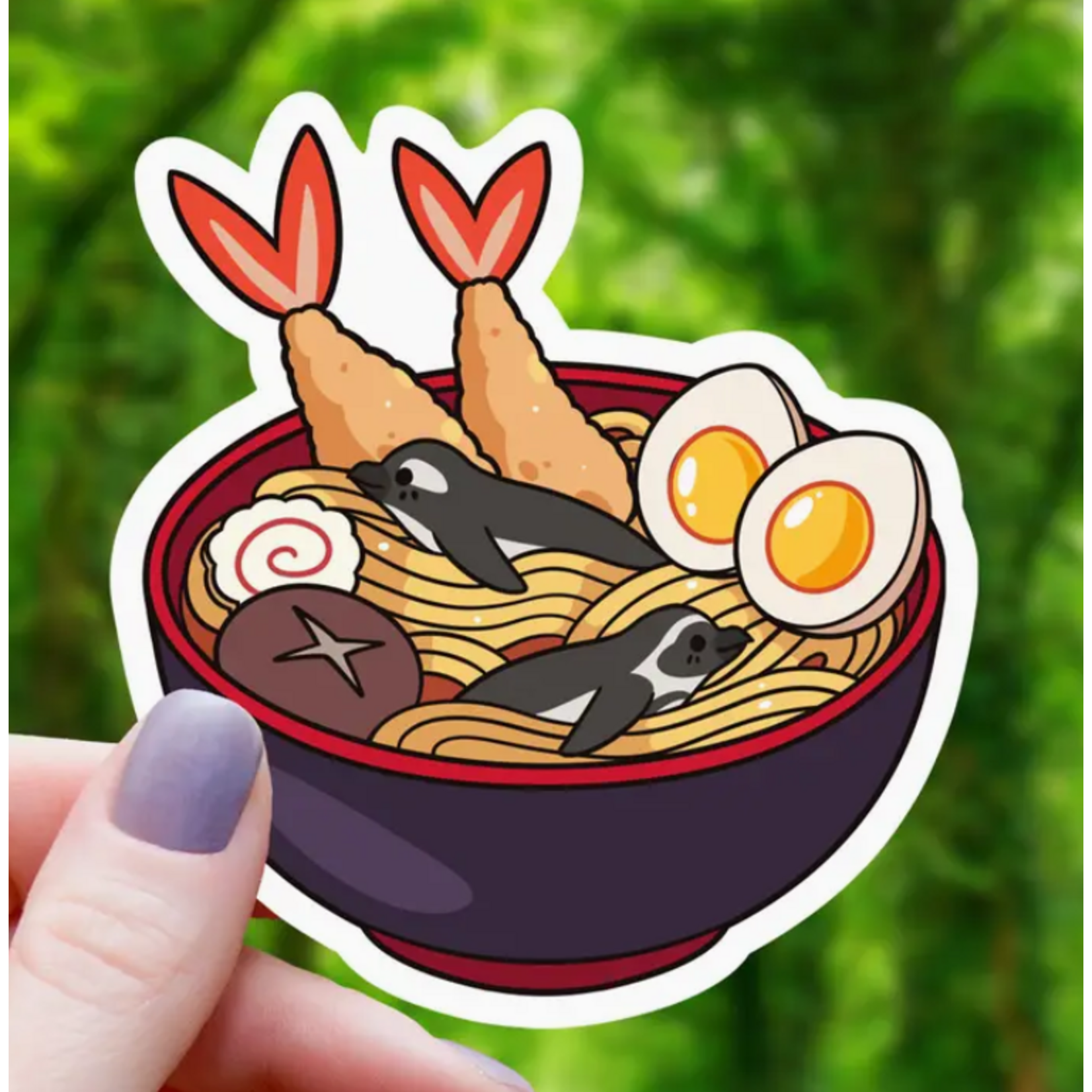 Mimic Gaming Co Sticker: Penguin Ramen Bowl - 3"