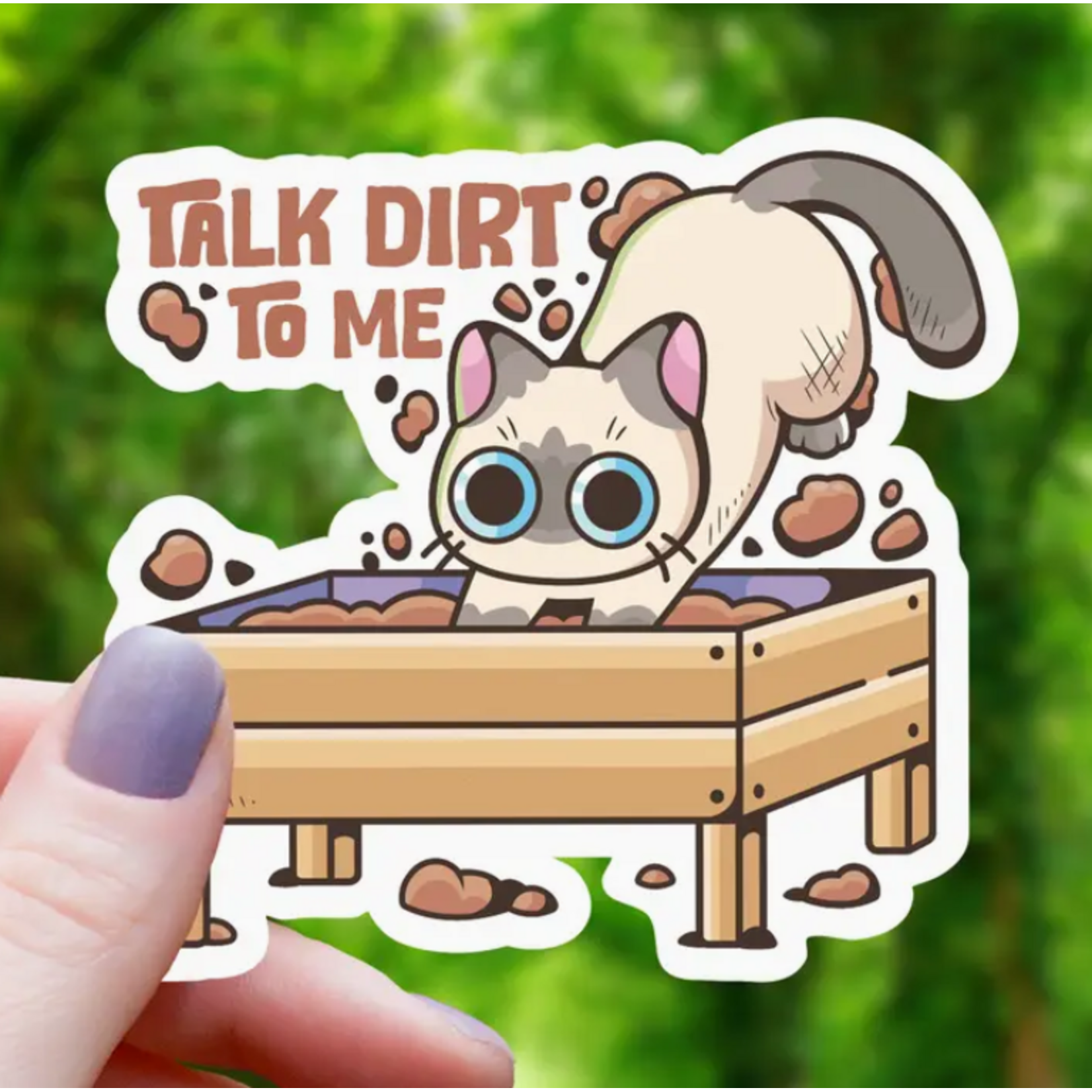 Mimic Gaming Co Sticker: Talk Dirt to Me Cat - 3"