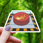 Mimic Gaming Co Sticker: Fireball Emergency Button - 3"