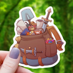 Mimic Gaming Co Sticker: Overfilled Adventure Backpack - 3"