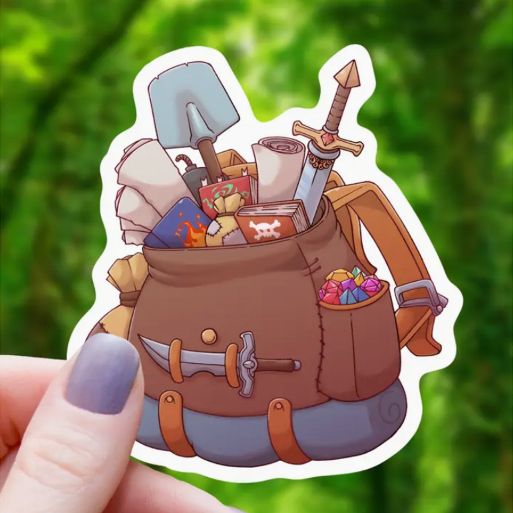 Mimic Gaming Co Sticker: Overfilled Adventure Backpack - 3"