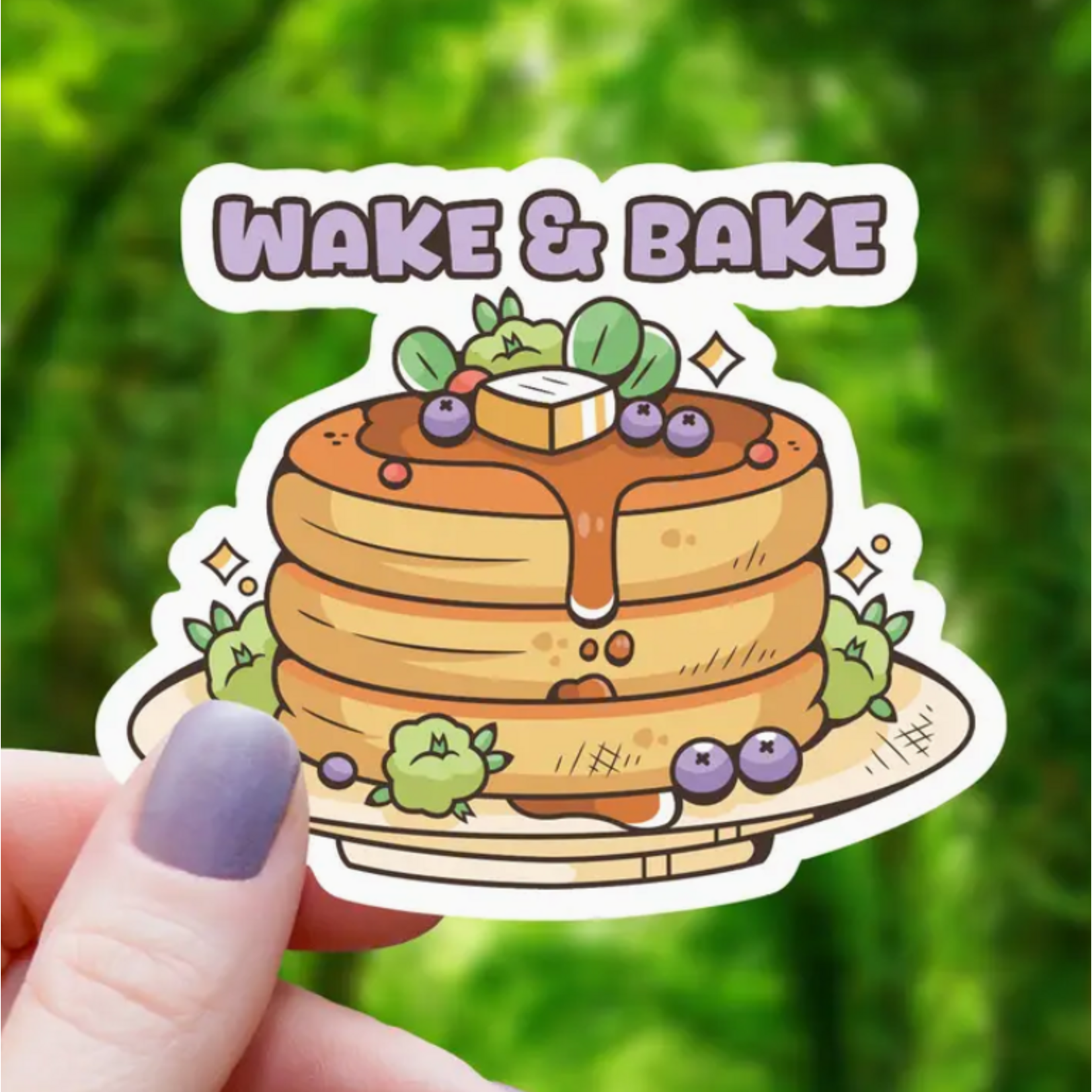 Mimic Gaming Co Sticker: Wake and Bake Pancakes - 3"