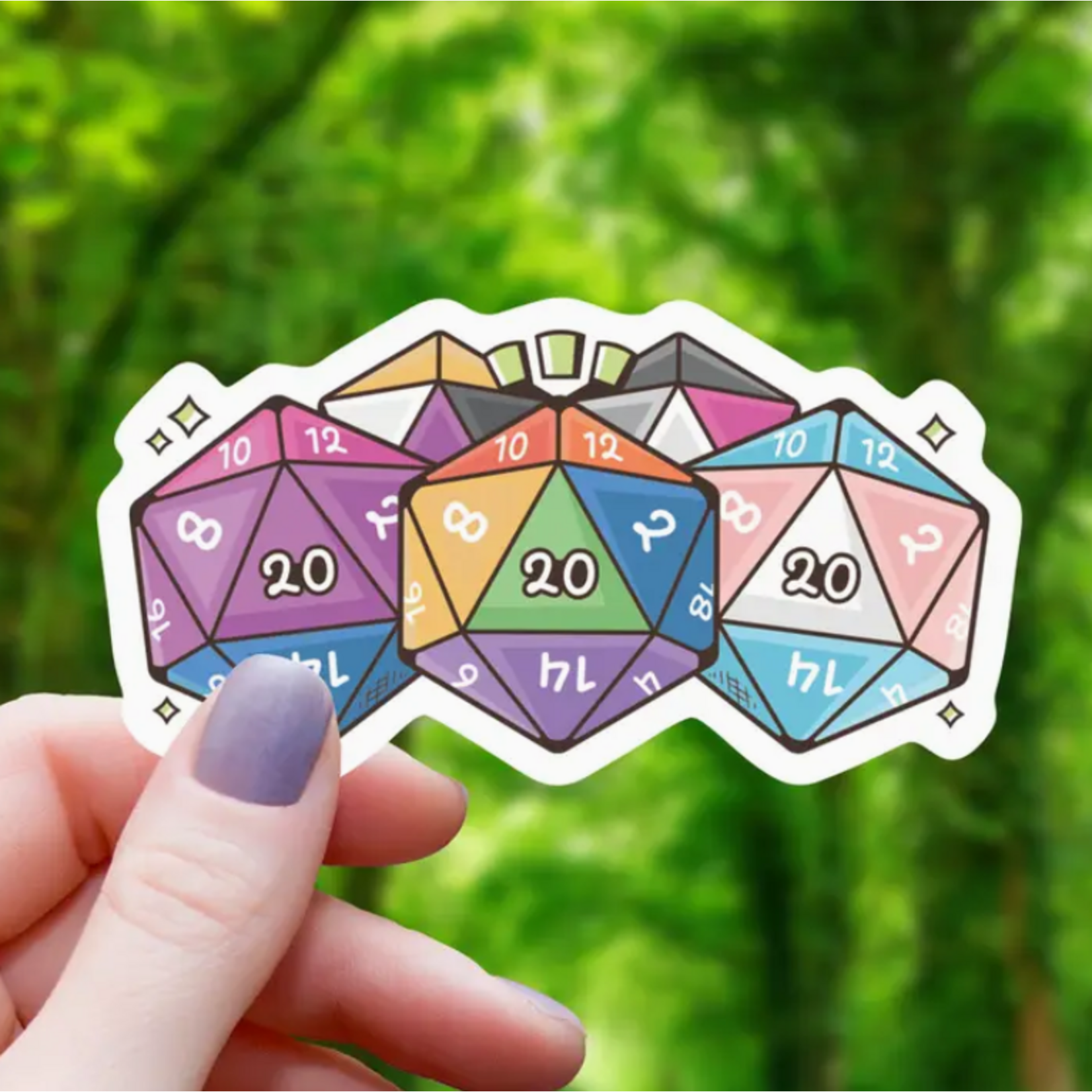 Mimic Gaming Co Sticker: Pride Polyhedral Dice Collection - 3"