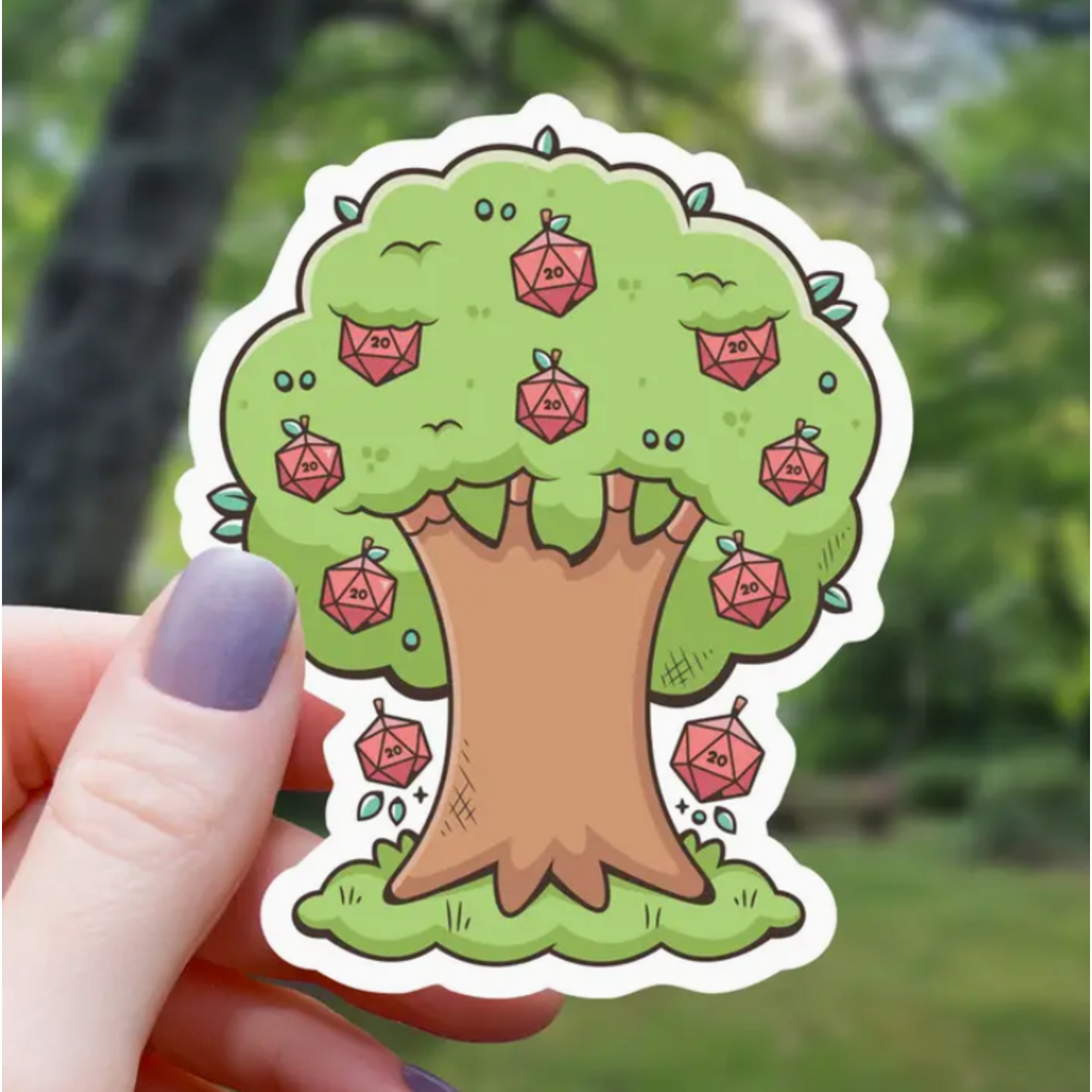 Mimic Gaming Co Sticker: Mythical D20 Fruit Tree - 3"