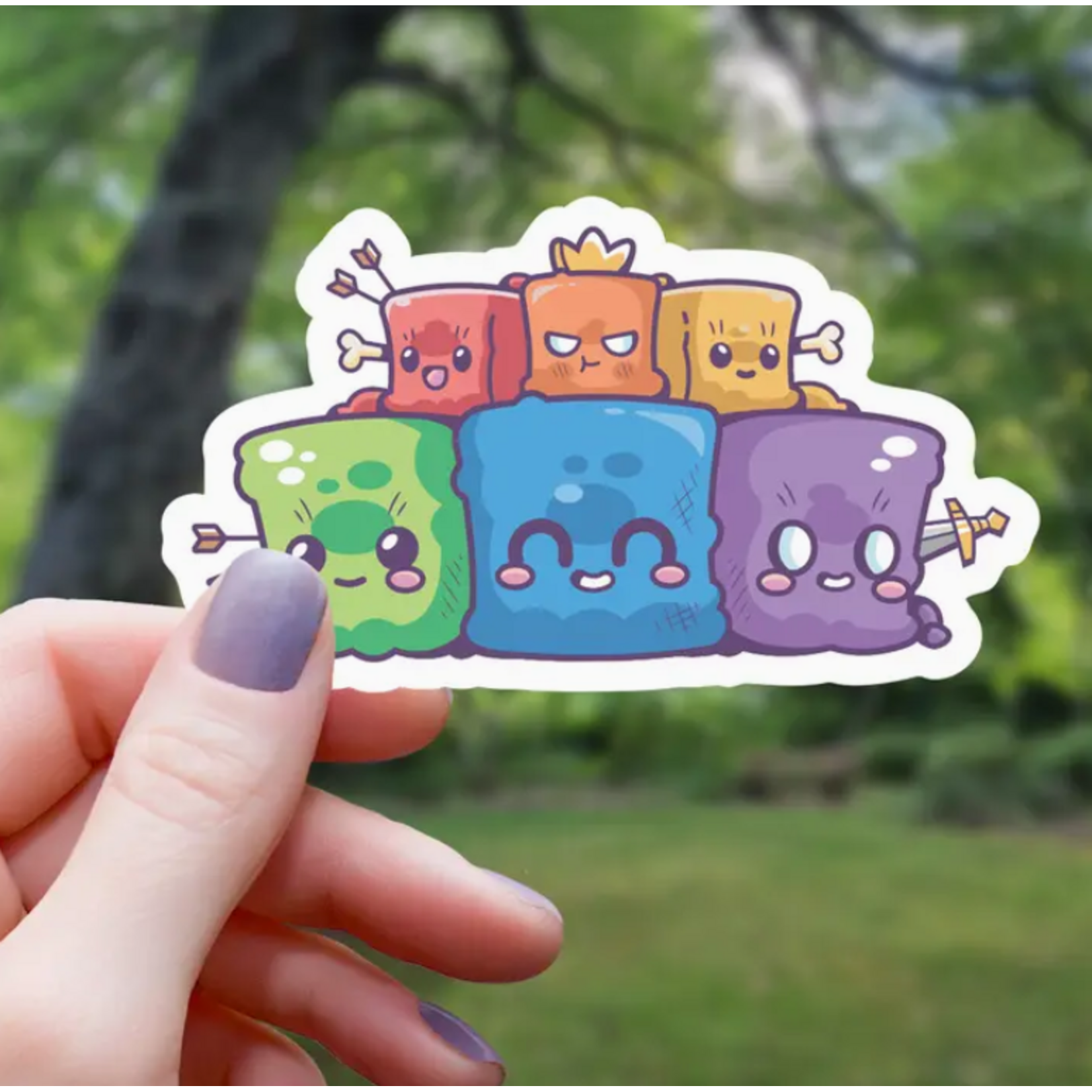 Mimic Gaming Co Sticker: Pride Slime Monster Group - 3"