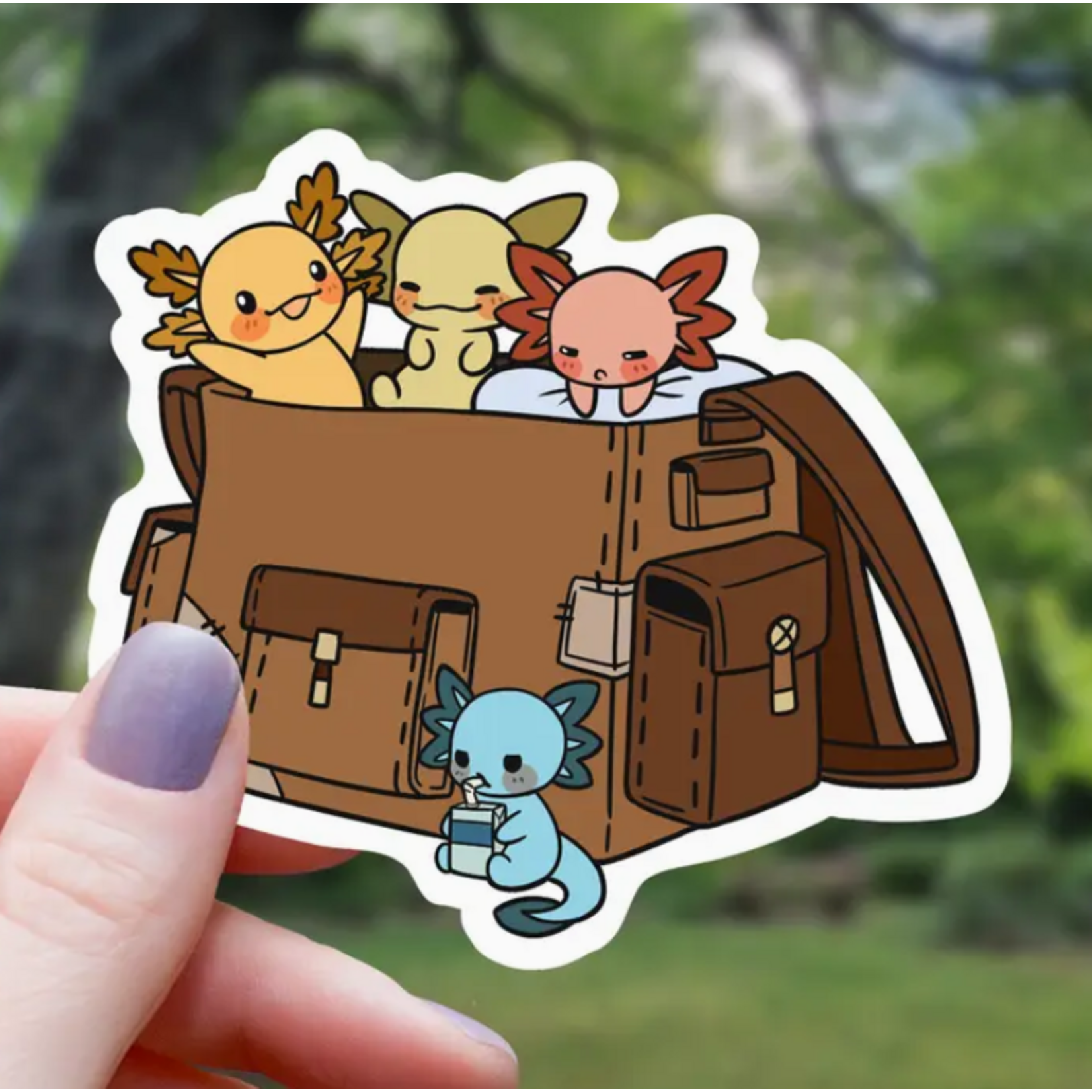 Mimic Gaming Co Sticker: Bag of Axolotls - 3"