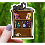 Mimic Gaming Co Sticker: Cat Sleeping on Bookshelf - 3"