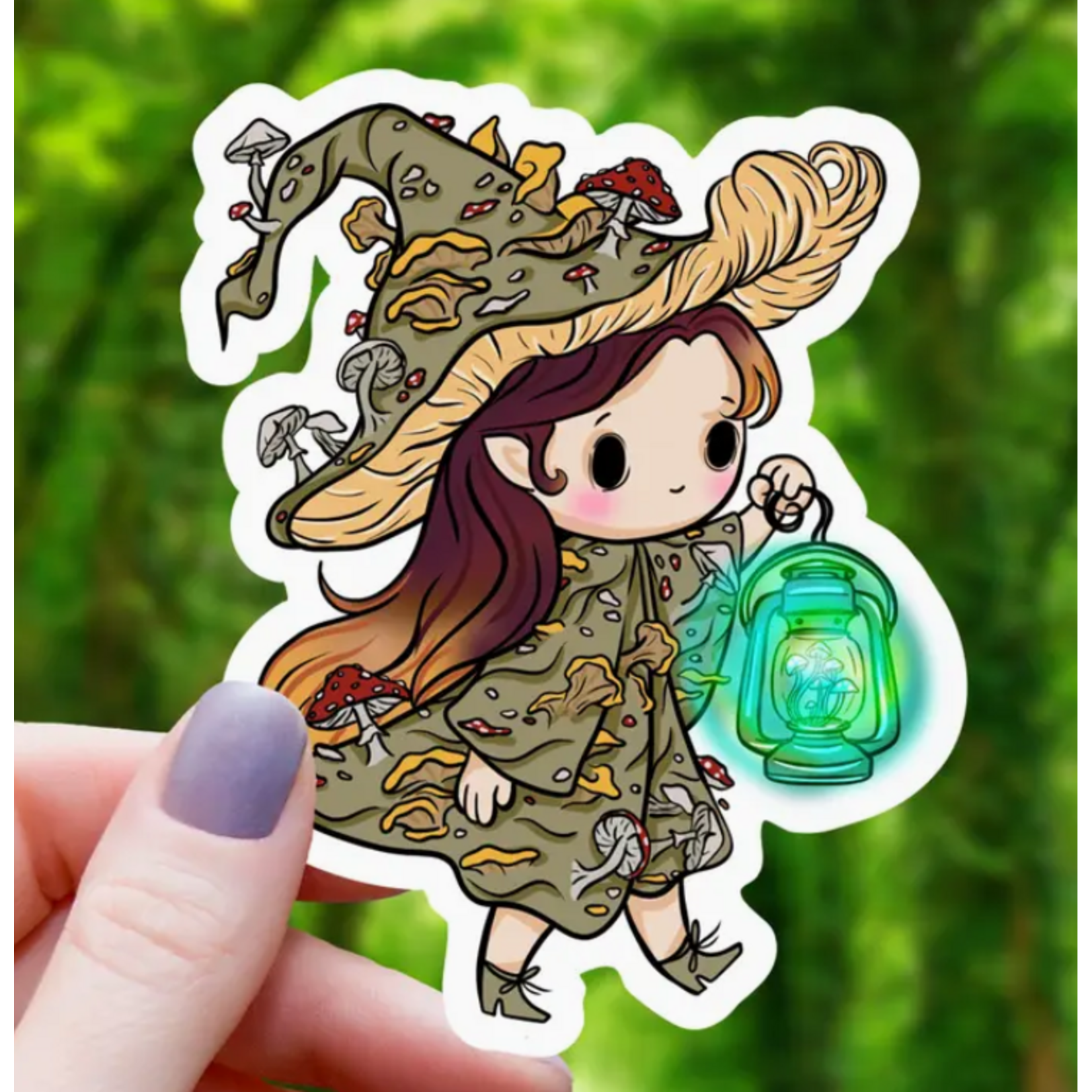 Mimic Gaming Co Sticker: Mushroom Witch - 3"