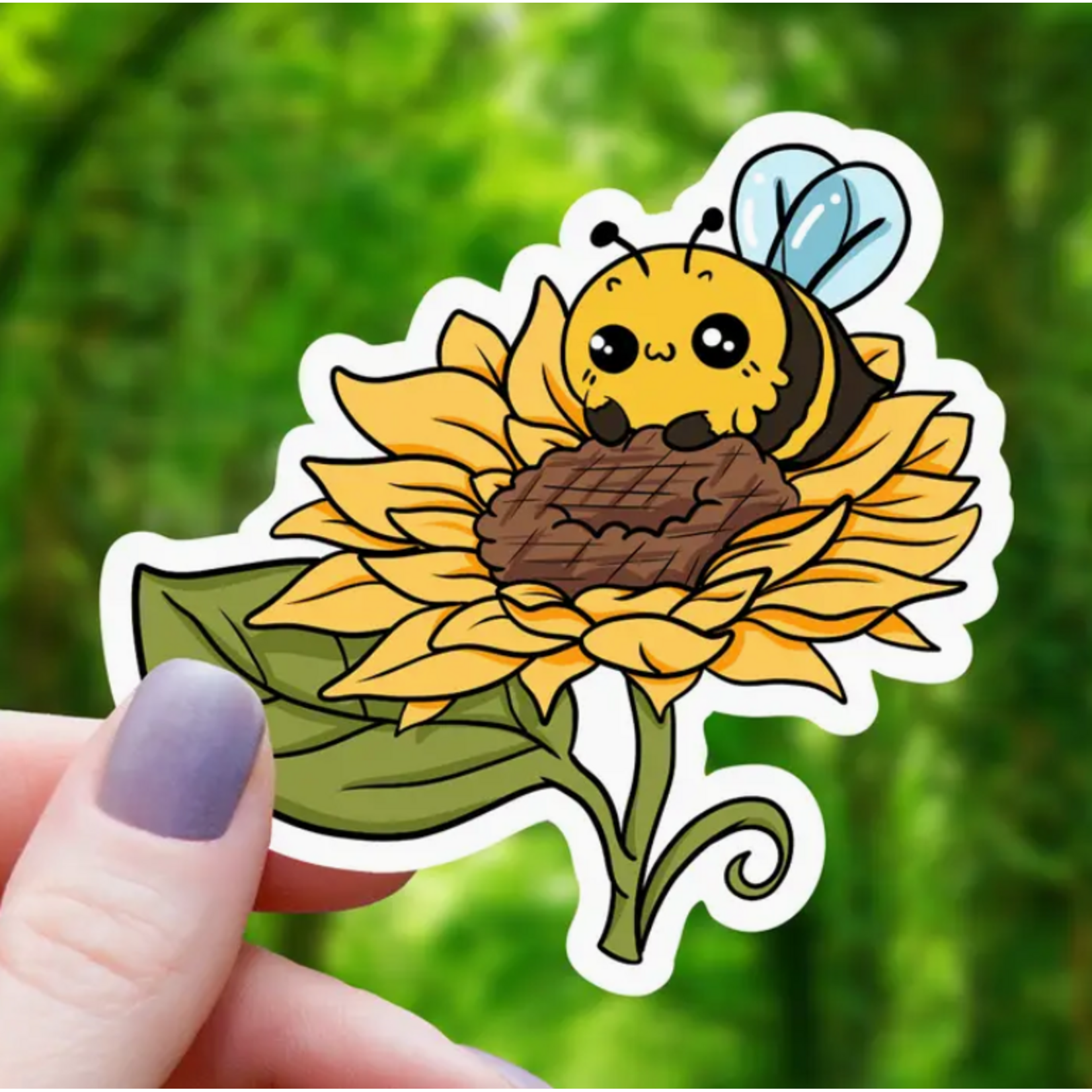 Mimic Gaming Co Sticker: Bee on Sunflower - 3"