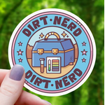 Mimic Gaming Co Sticker: Dirt Nerd Badge - 3"