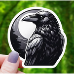 Mimic Gaming Co Sticker: Raven in Moon - 3"