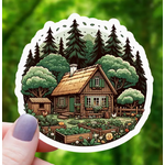 Mimic Gaming Co Sticker: Cottagecore Cabin - 3"