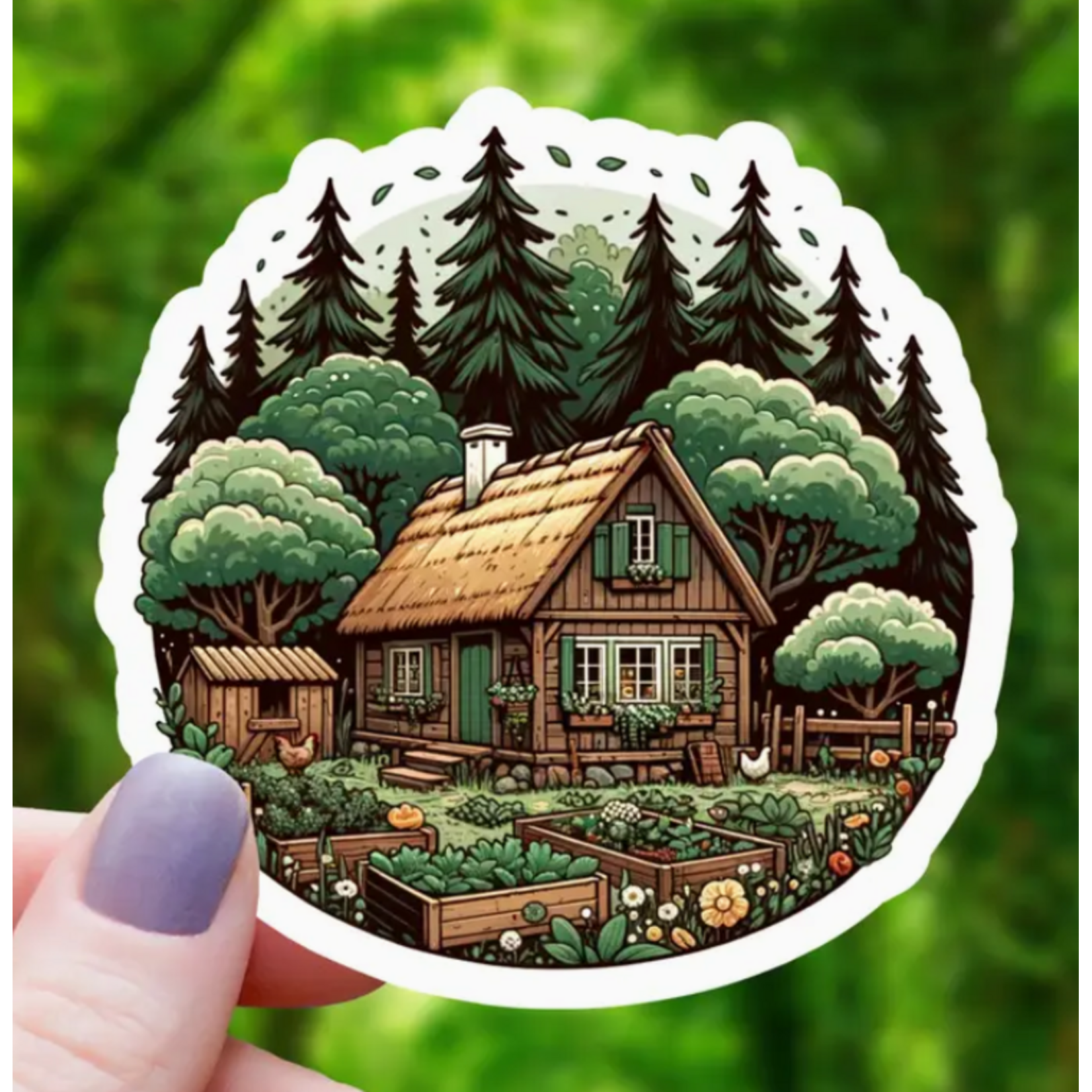 Mimic Gaming Co Sticker: Cottagecore Cabin - 3"