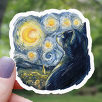 Mimic Gaming Co Sticker: Van Gogh Style Cat - 3"