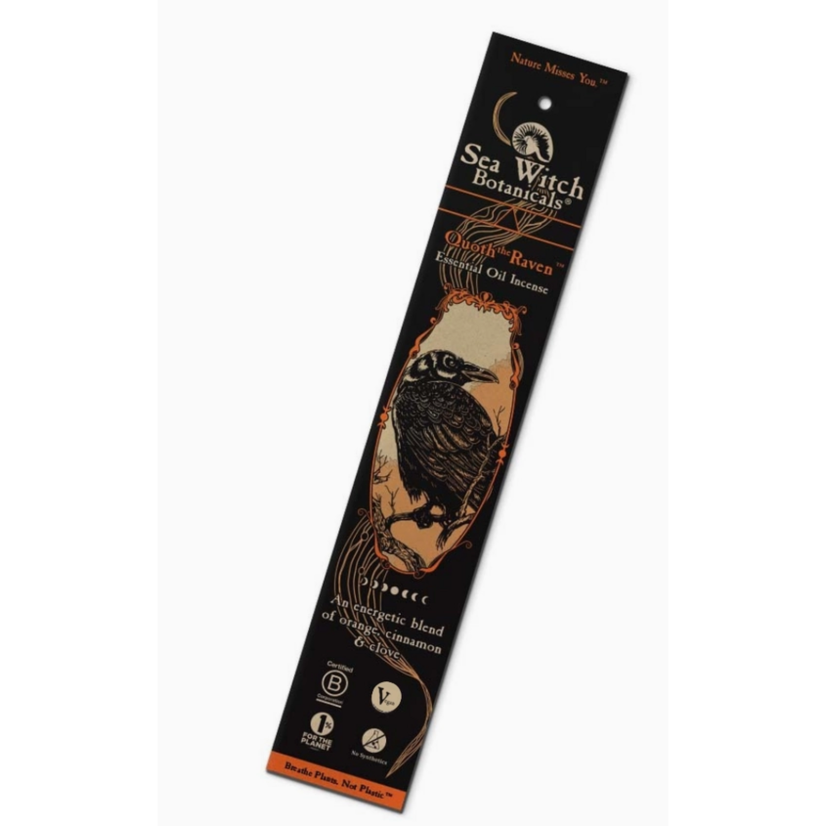 Sea Witch Botanicals Classic Essential Oil Incense - Quoth the Raven - 20 picks