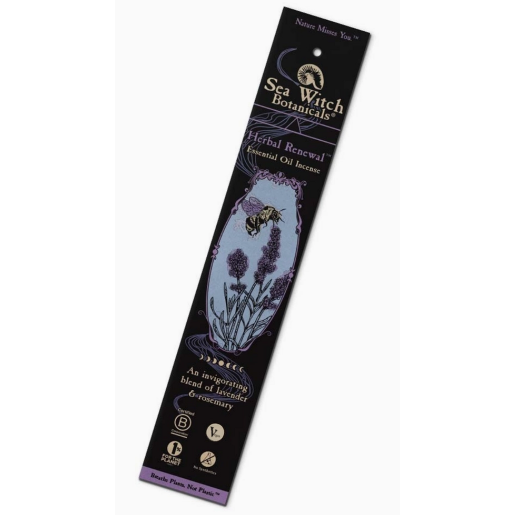 Sea Witch Botanicals Classic Essential Oil Incense - Herbal Renewal - 20 picks