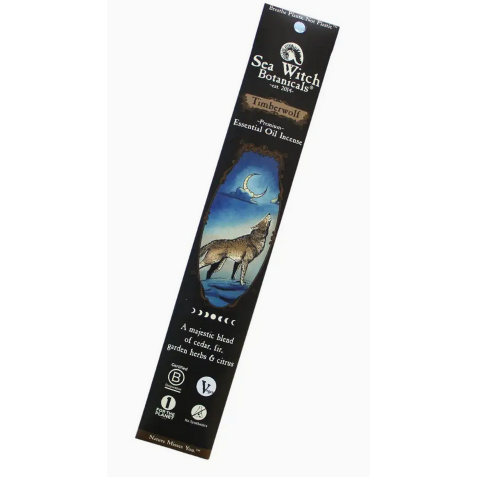 Sea Witch Botanicals Premium Essential Oil Incense - Timberwolf - 20 picks