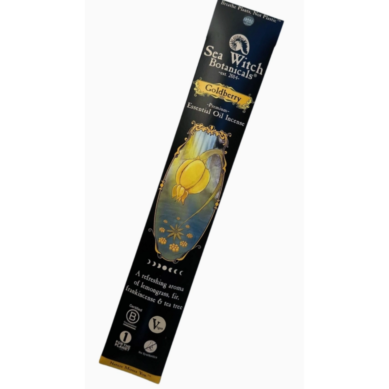 Sea Witch Botanicals Premium Essential Oil Incense - Goldberry - 20 picks