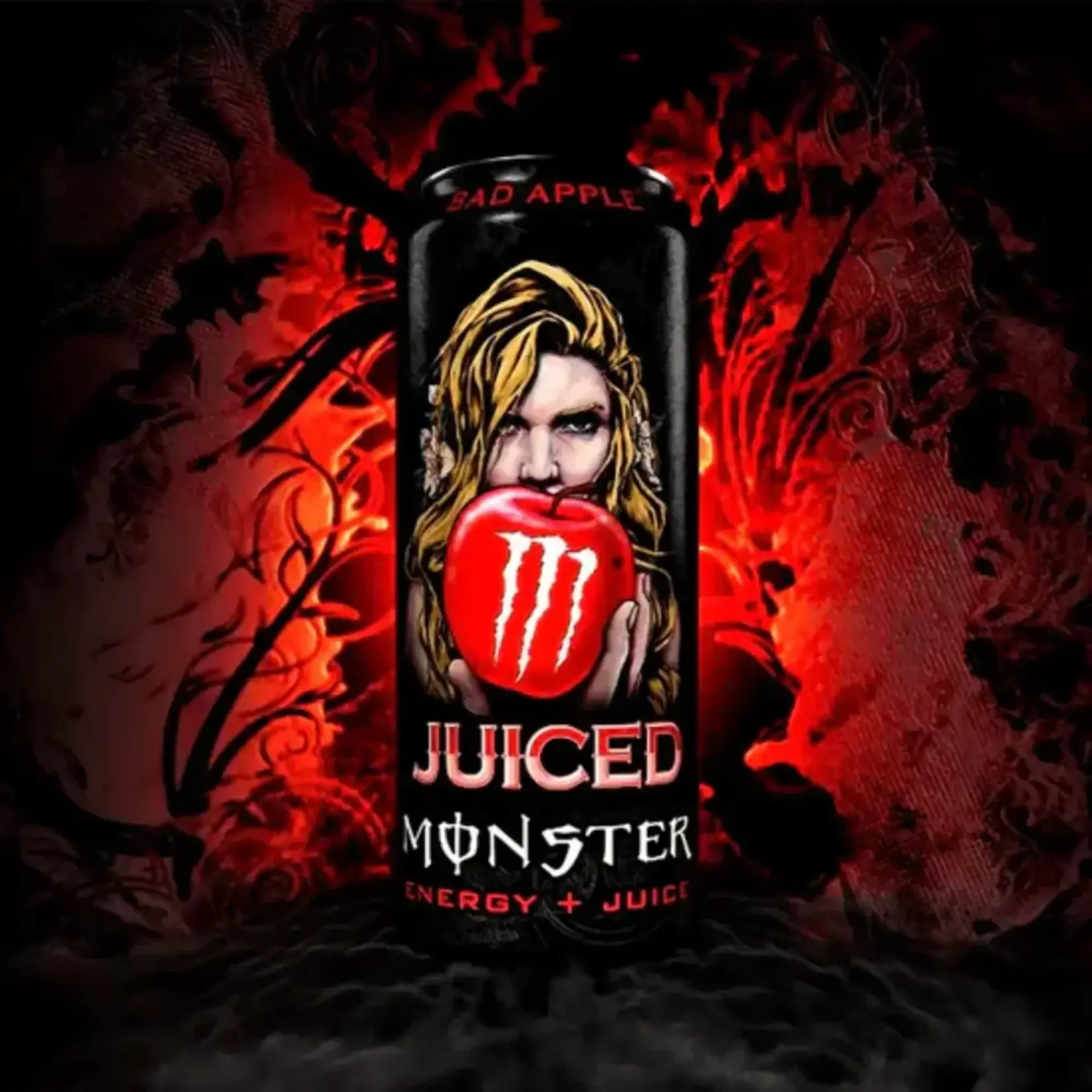 Cold Drinks - Monster Energy Bad Apple Apple Juice 16oz Can