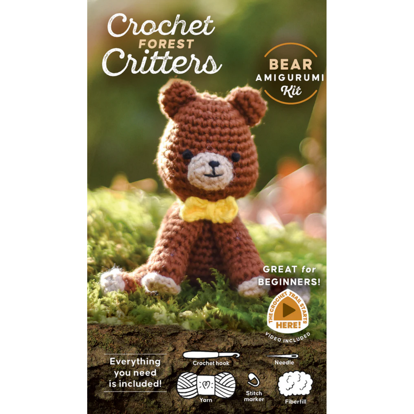 Schiffer Publishing Crochet Forest Critters Amigurumi Kit Bear