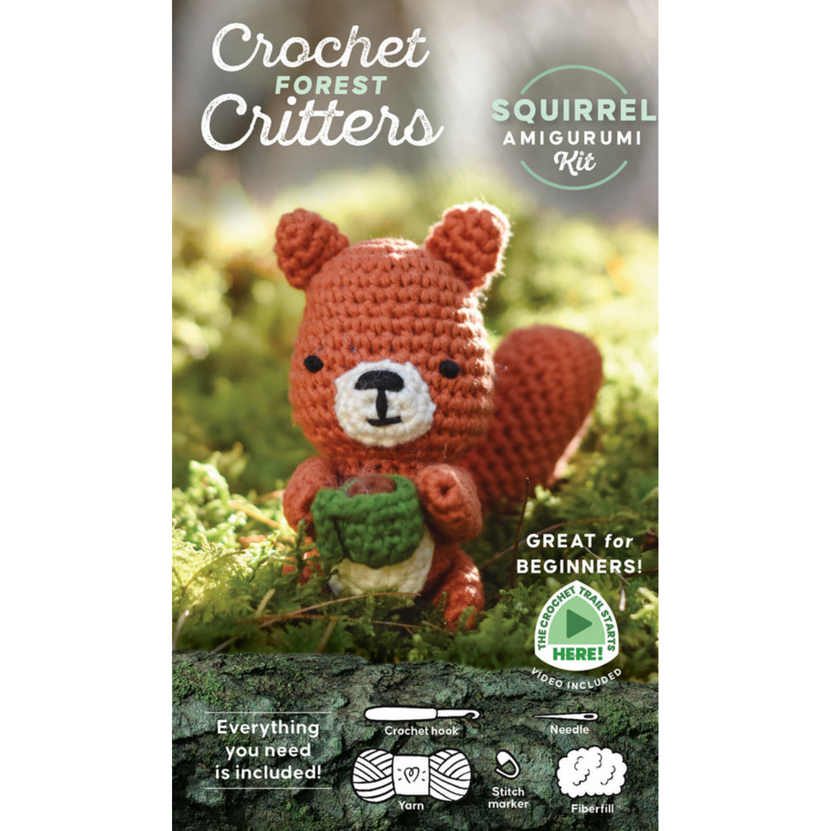 Schiffer Publishing Crochet Forest Critters Amigurumi Kit Squirrel
