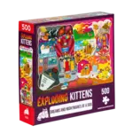 #10566 Exploding Kittens: Dreams and Nightmares of a Dog 500 Piece Puzzle Dragon Cache Used Game