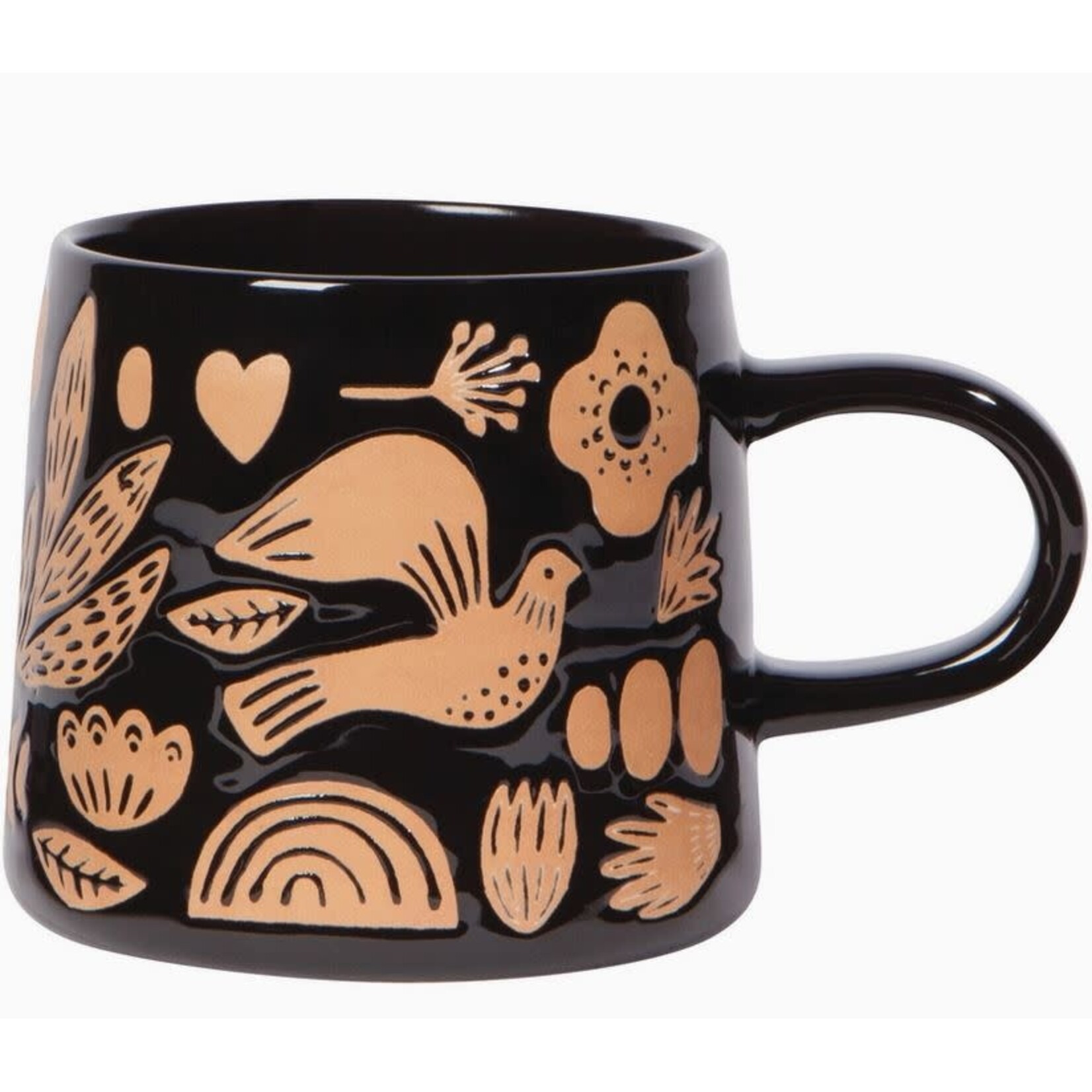 Danica Studio Mug - Stoneware - Folk Bird - 12 oz