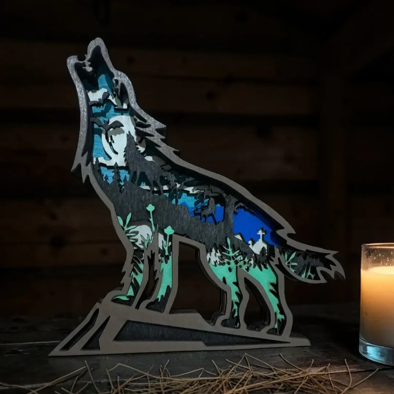 Shelf Sitter - Black Wolf