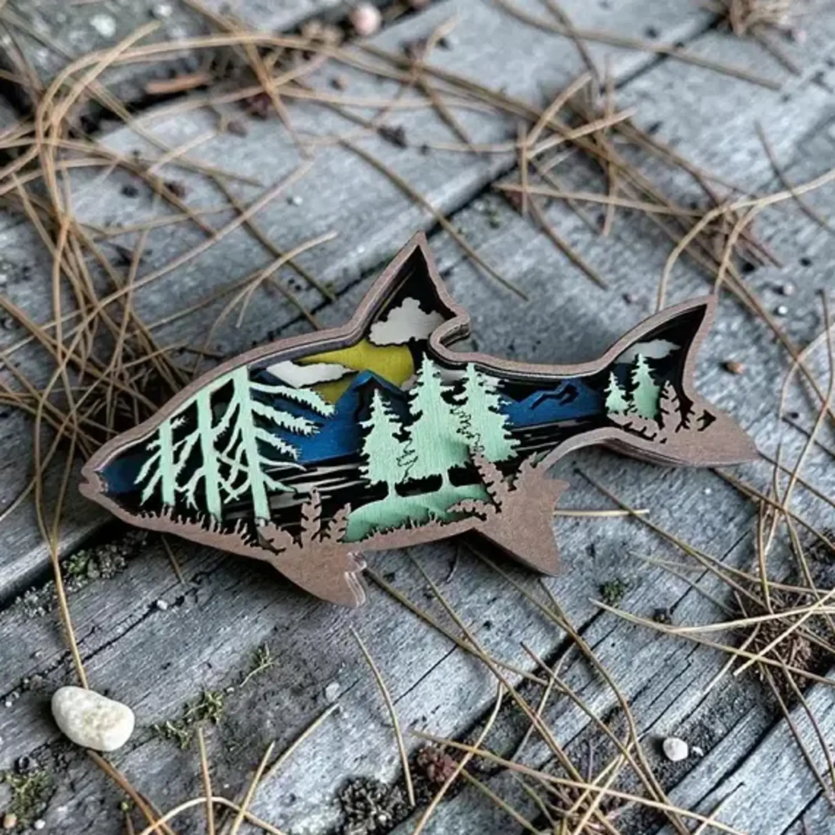 Shelf Sitter - Forest Fish