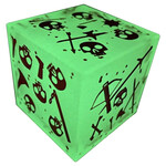 Severed Books Massive Gelatinous Cube d6 Die: Glow in the Dark