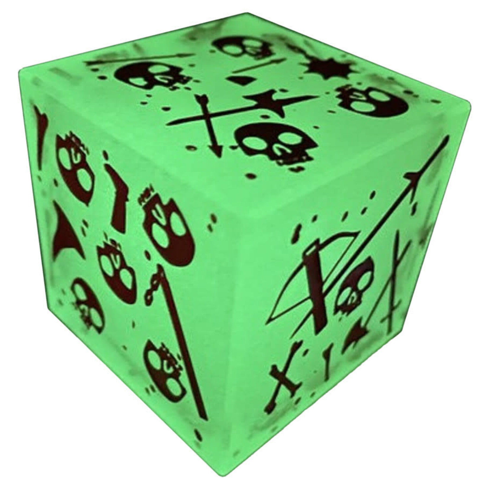 Severed Books Massive Gelatinous Cube d6 Die: Glow in the Dark