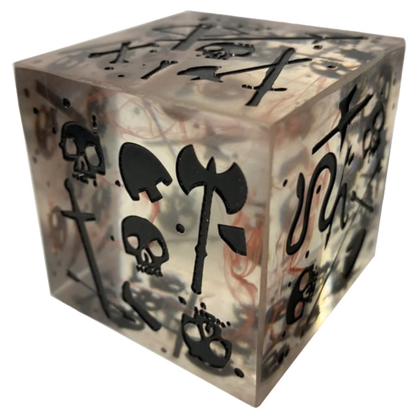 Severed Books Massive Gelatinous Cube d6 Die: Blood Filled Black