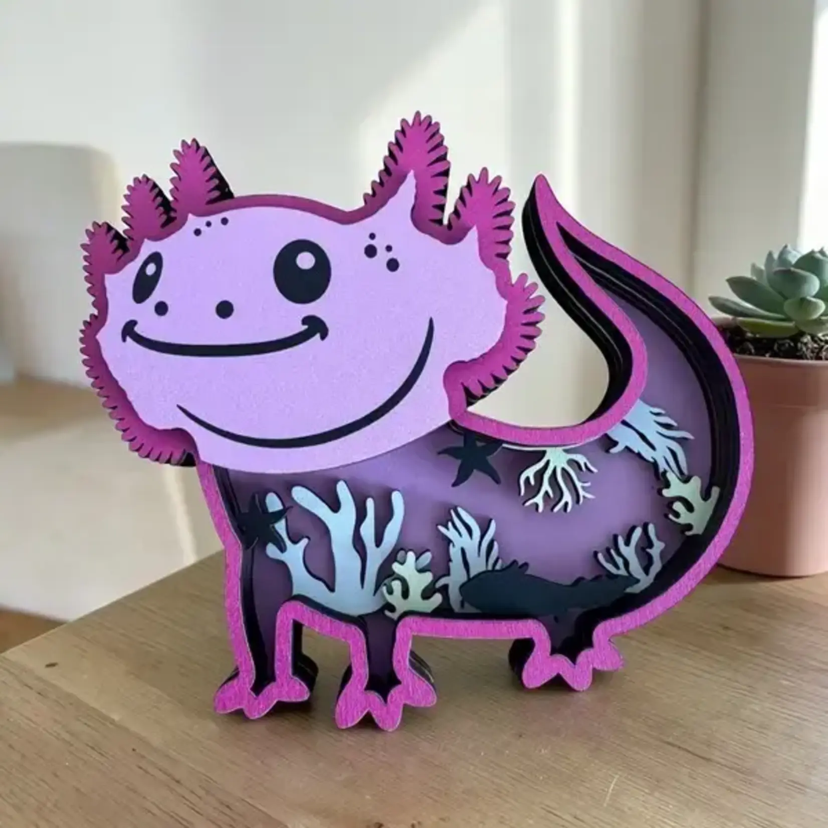 Shelf Sitter - Axolotl Pink
