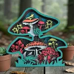 Shelf Sitter- Colorful Mushrooms