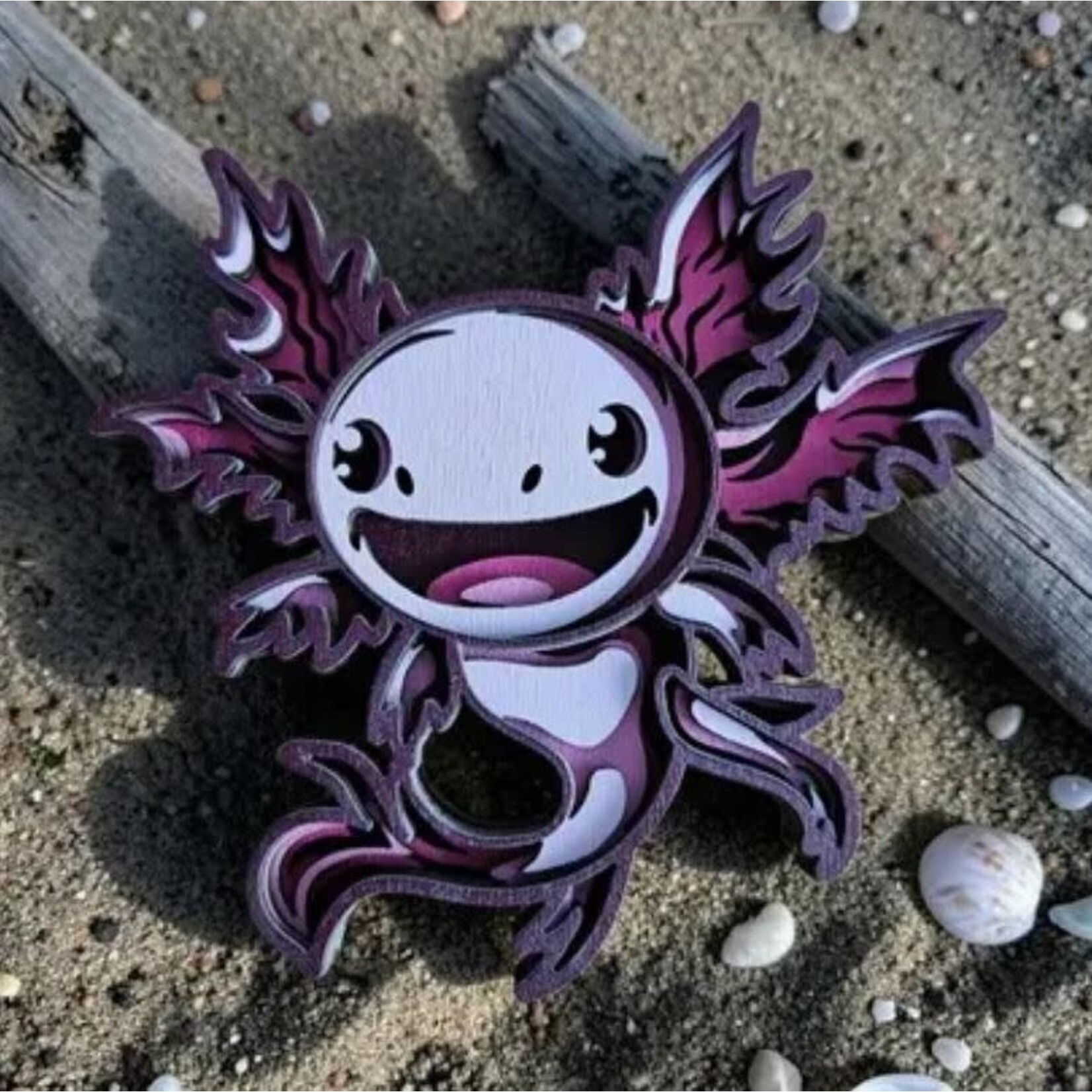 Shelf Sitter - Swimming Pink Axolotl
