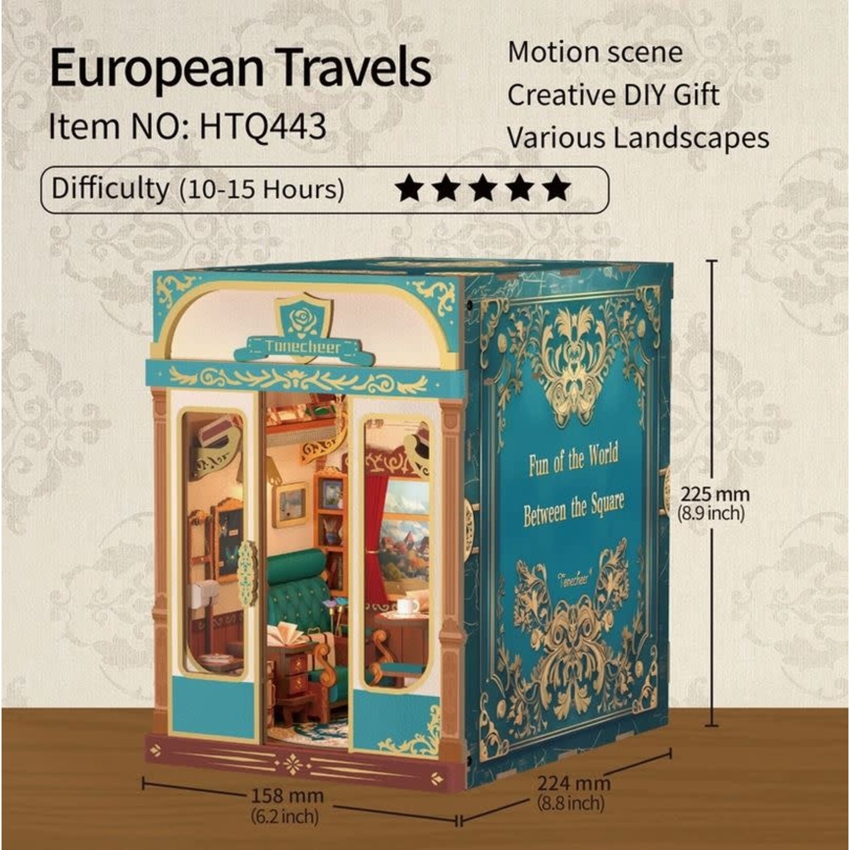 Book Nook Kit - European Travels (Motion Scene)