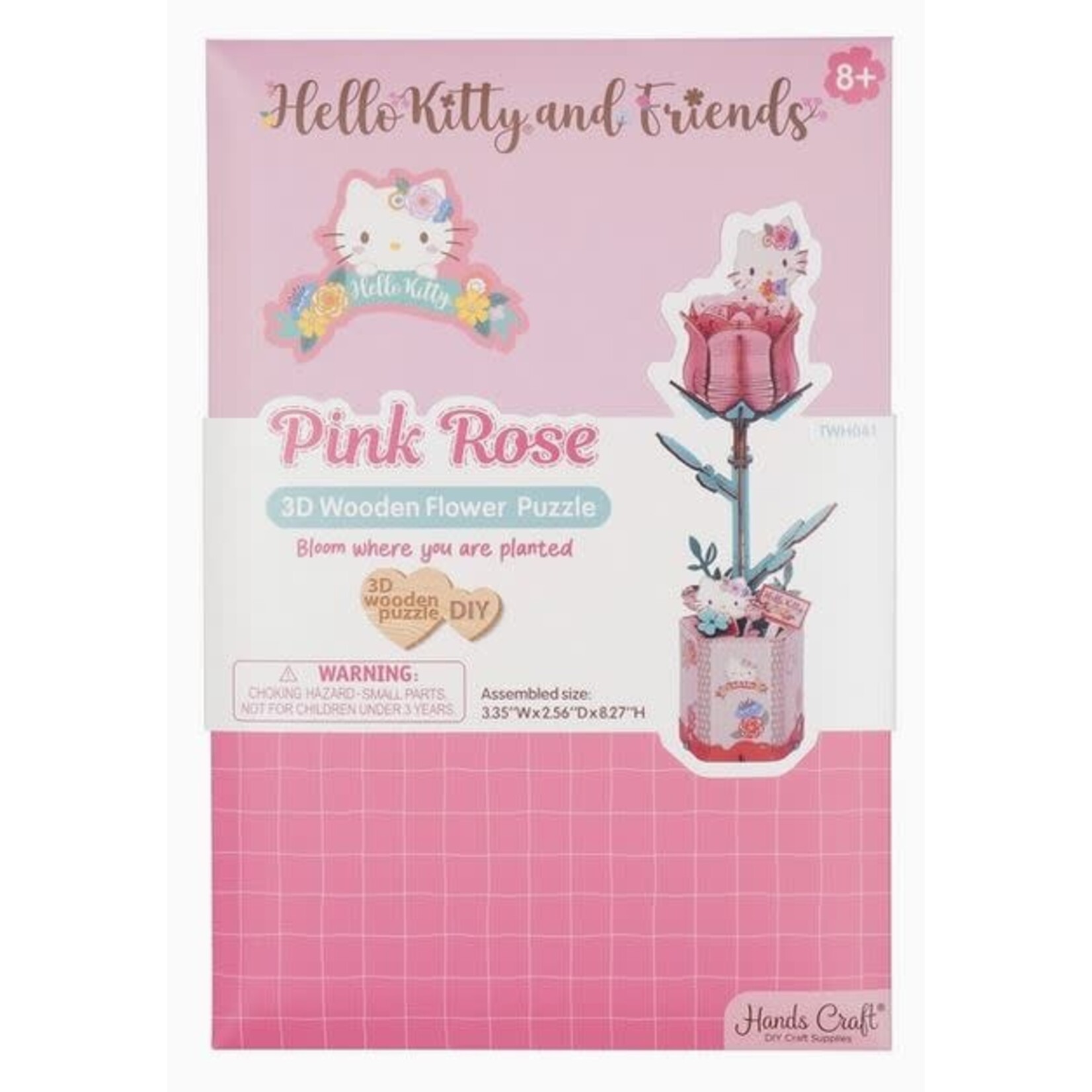 Wooden Flower Kit - Hello Kitty and Friends Hello Kitty Pink Rose