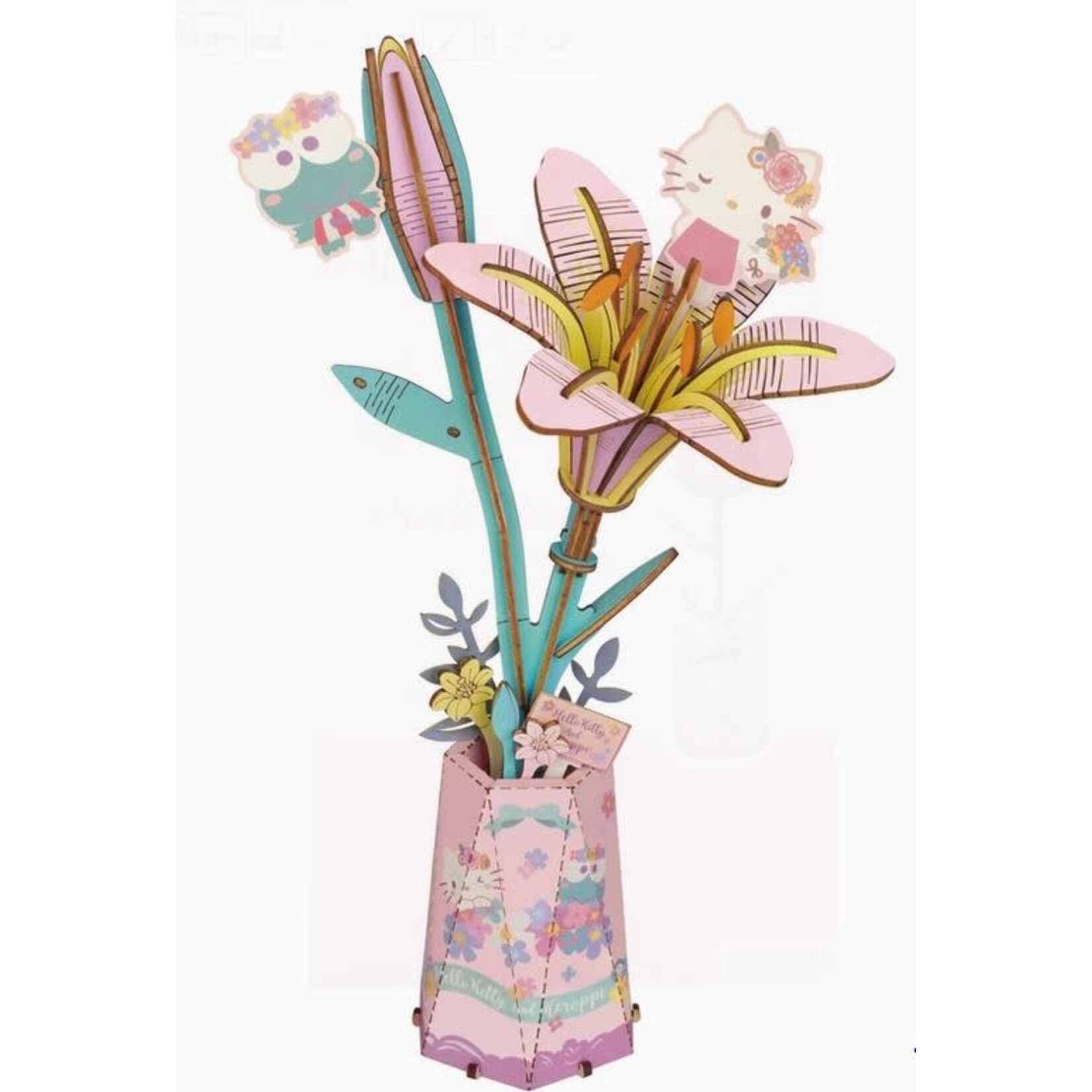 Wooden Flower Kit - Hello Kitty and Friends Keroppi & Hello Kitty Lily