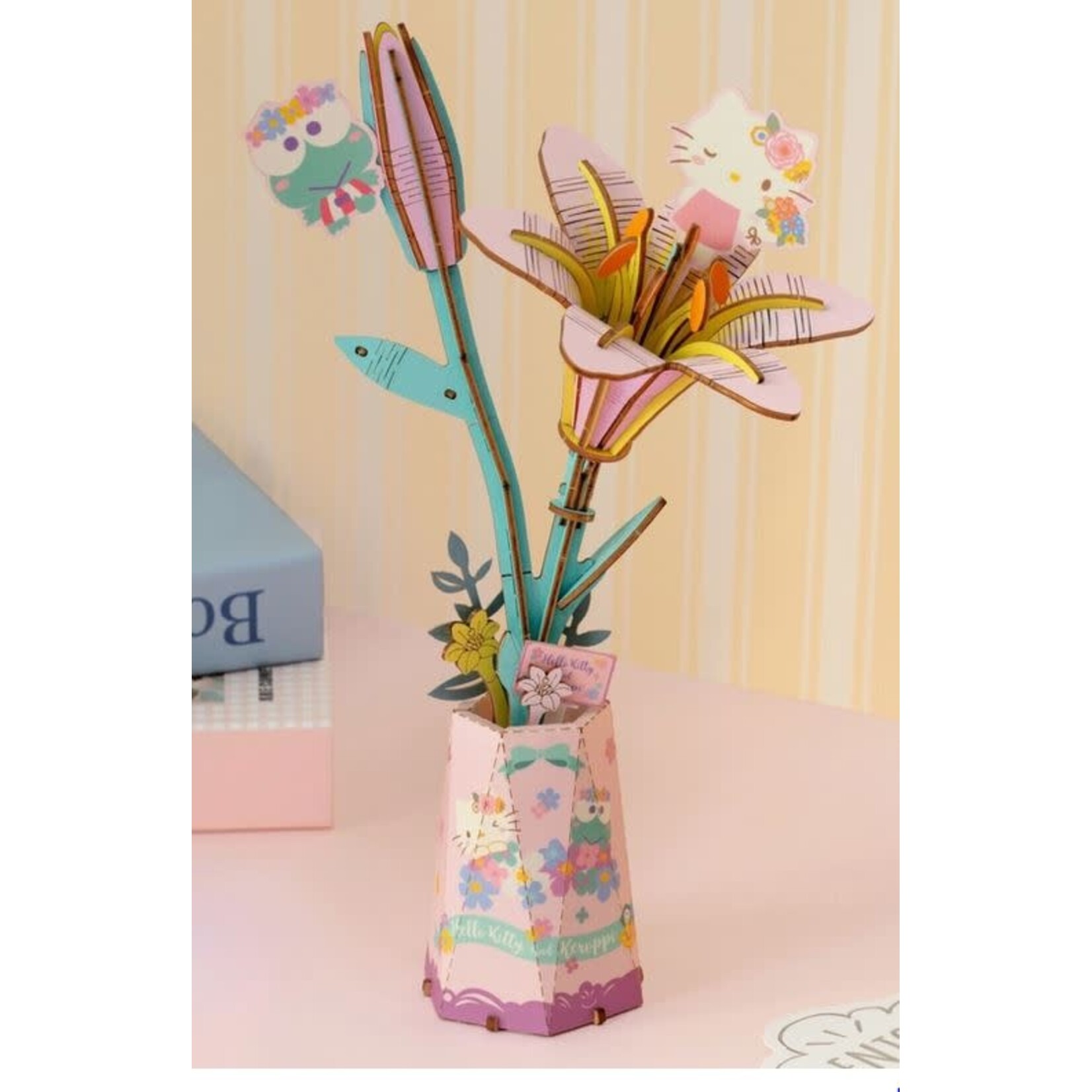 Wooden Flower Kit - Hello Kitty and Friends Keroppi & Hello Kitty Lily