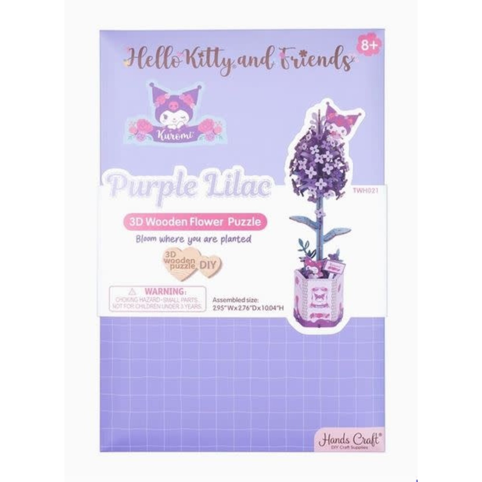 Wooden Flower Kit - Hello Kitty and Friends Lilac Kuromi