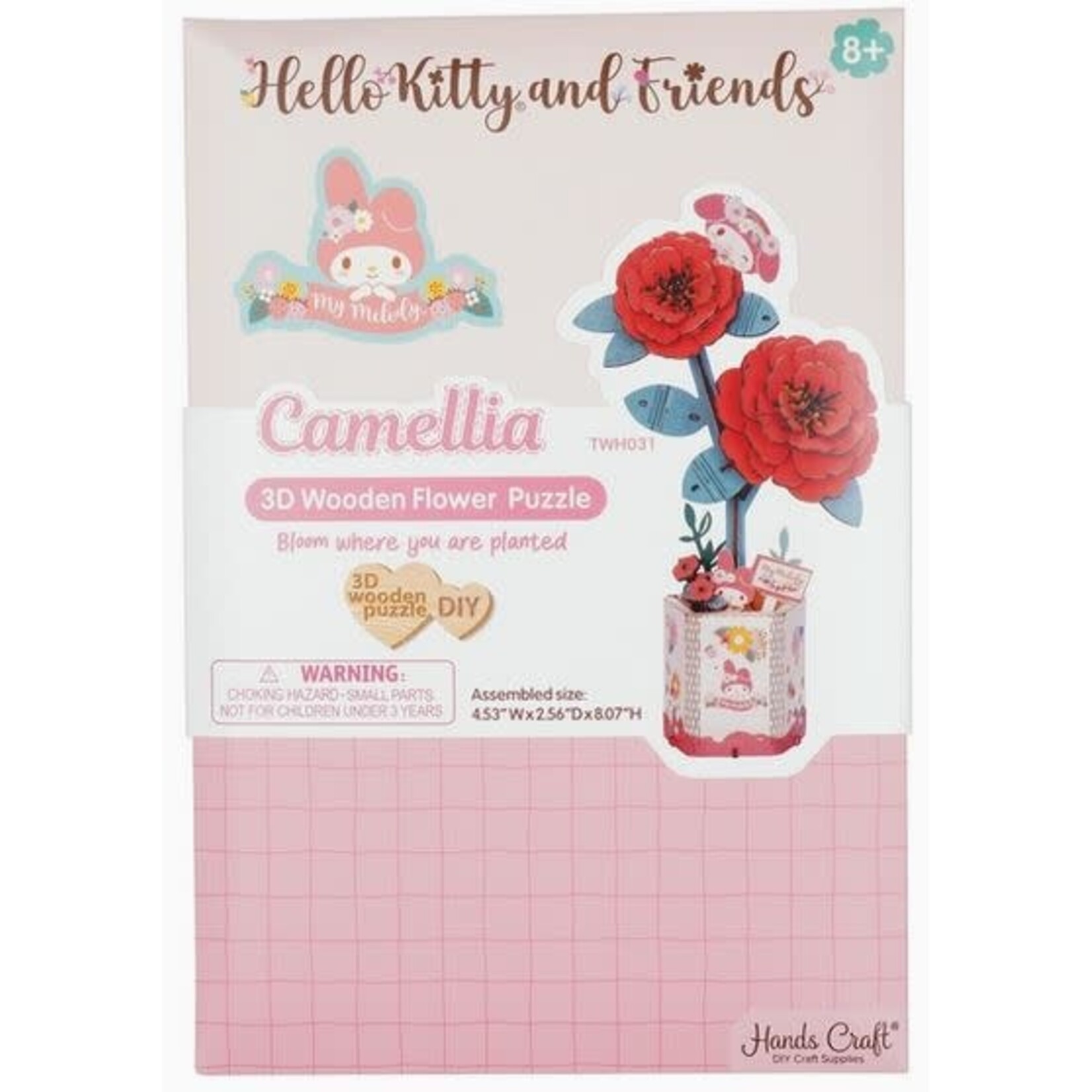 Wooden Flower Kit - Hello Kitty and Friends My Melody Red Camellia