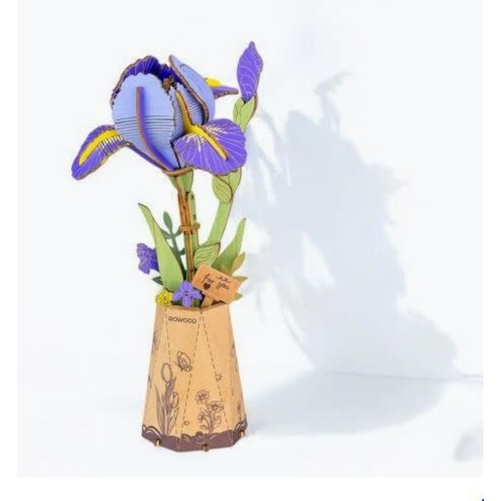 Wooden Flower Kit - Purple Iris
