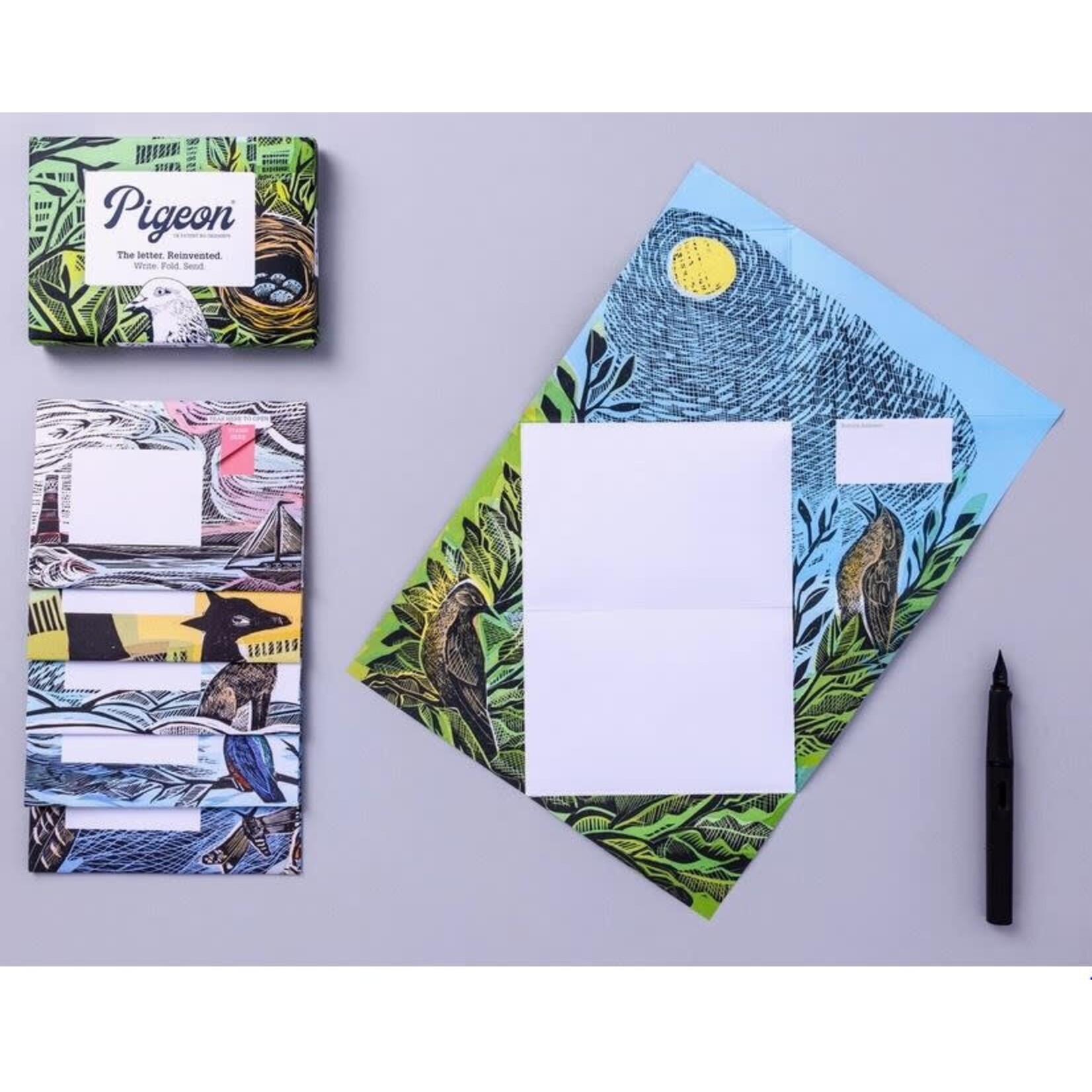 Pigeonposted Folding Letter Set - Wonderfully Wild (6 Pack)