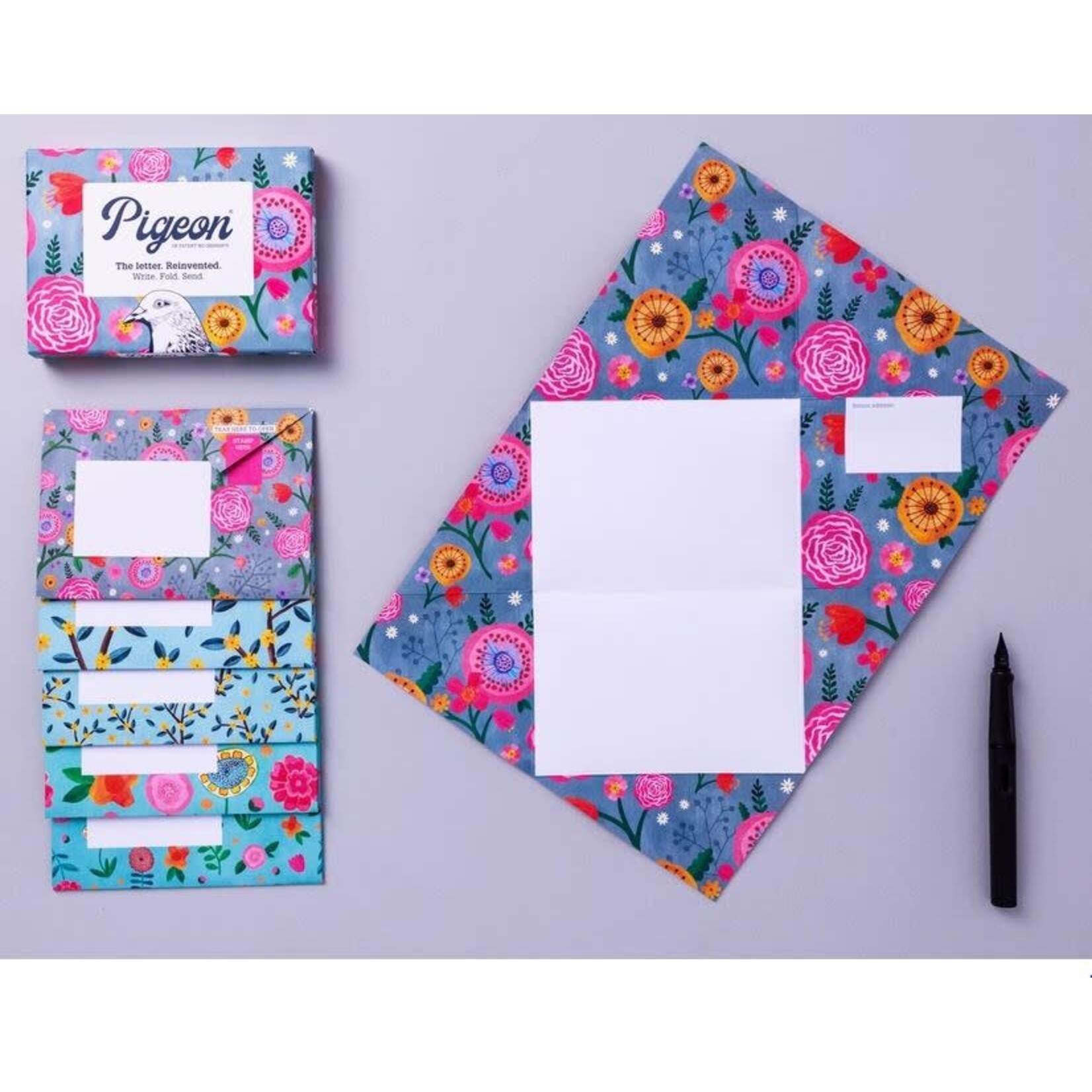 Pigeonposted Folding Letter Set - Wildflower (6 Pack)