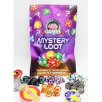 Foam Brain Dice: Epic Mystery Loot: Mini Metal RPG Set + Enamel Pin