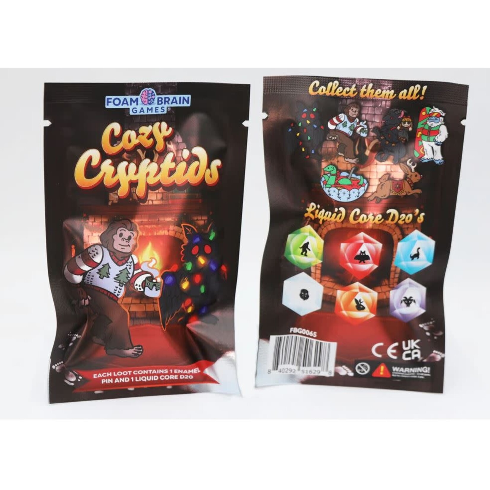 Mystery Loot - Cozy Cryptids Dice + Enamel Pin