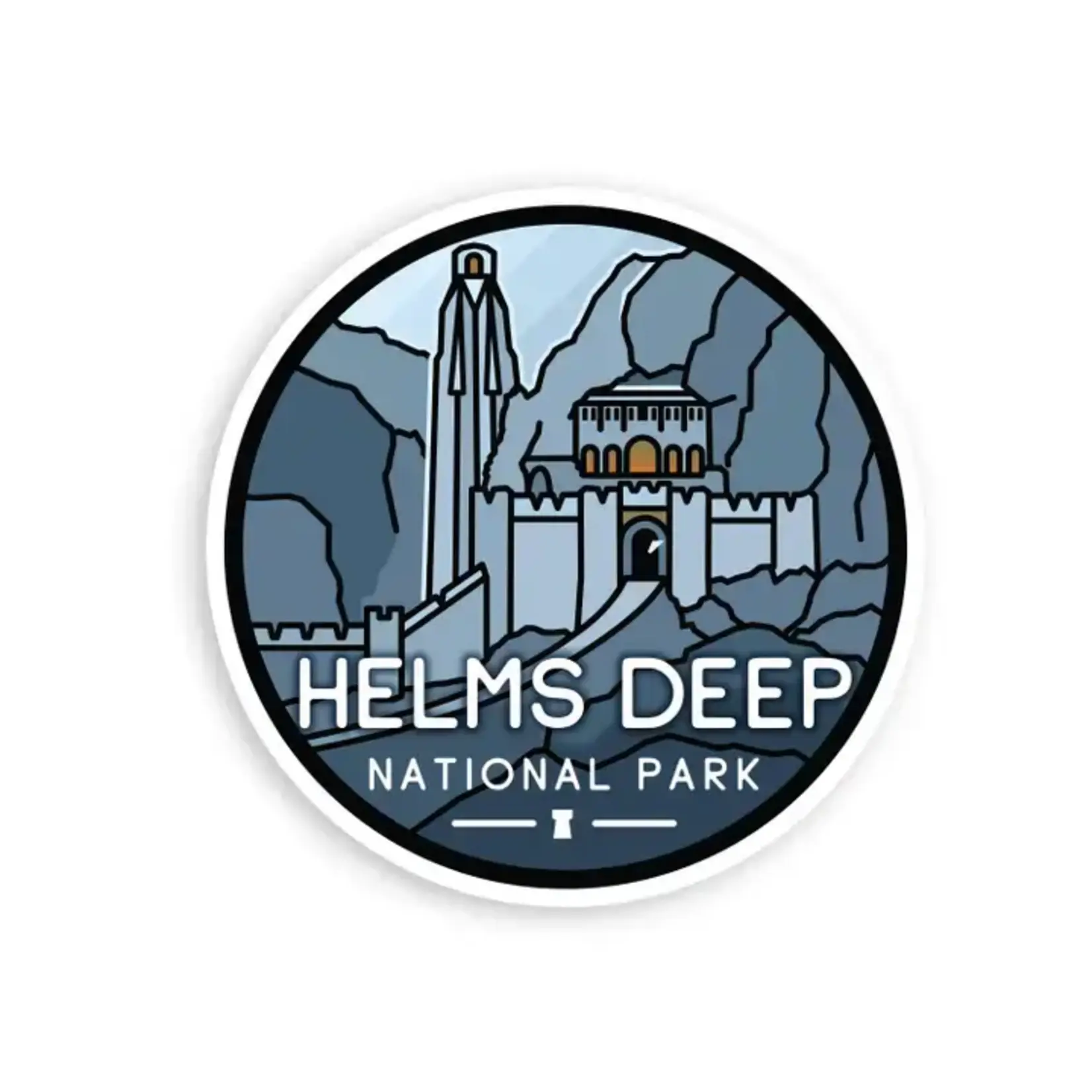 Squatchy Sticker - Middle Earth National Parks - Helms Deep - 2.5 in