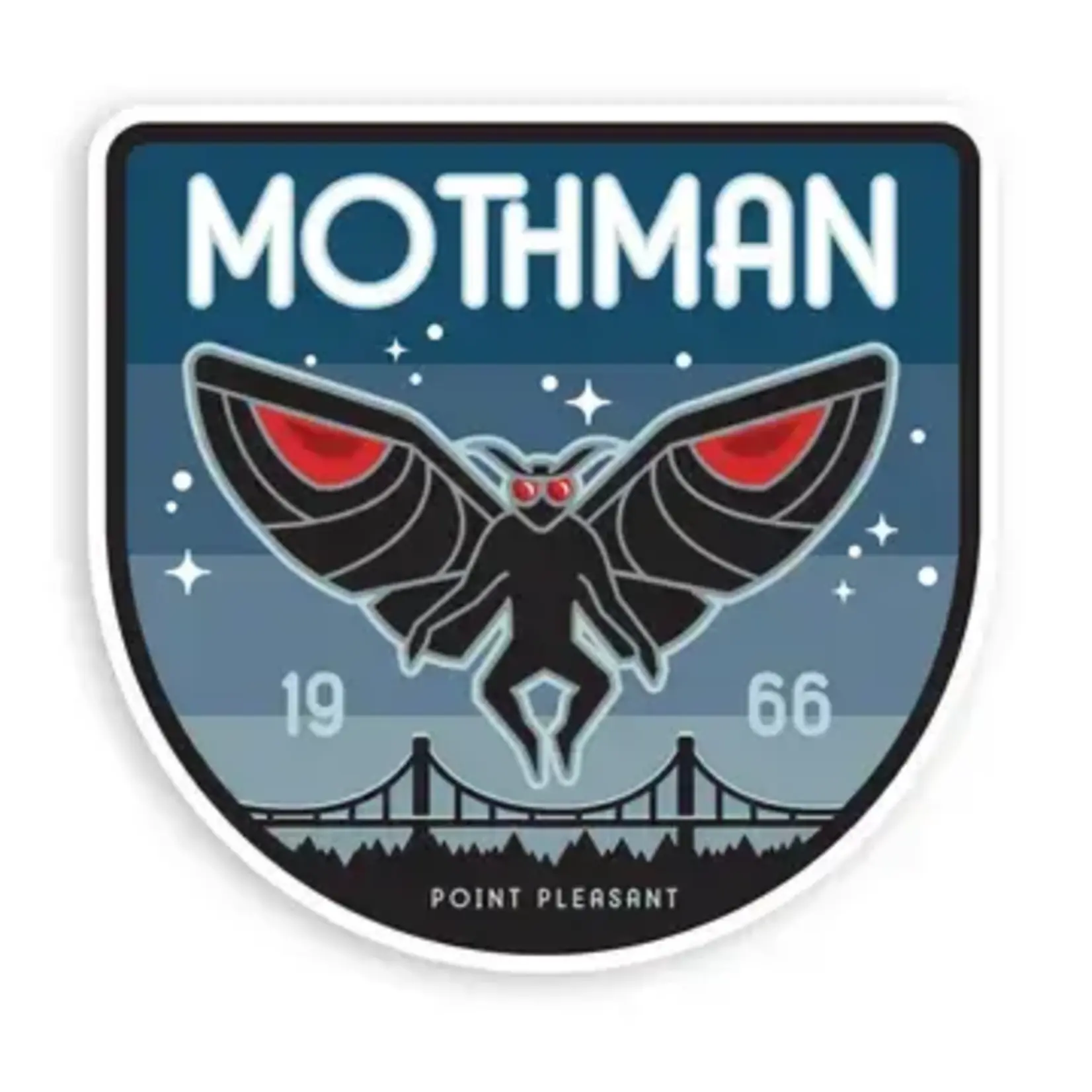 Squatchy Sticker - Mothman 1966 - 2.5 in